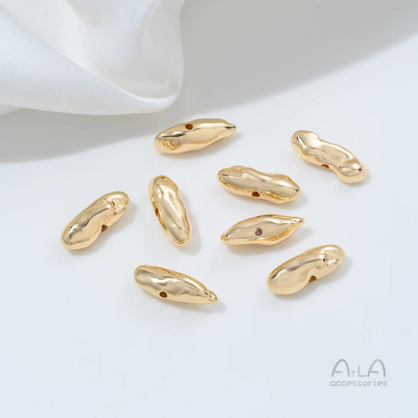 

Медные бусины с покрытием из 14-каратного золота, нерегулярные, в форме обломков золота, длинные полоски, для рукоделия, для создания ожерелий, аксессуары для ювелирных изделий