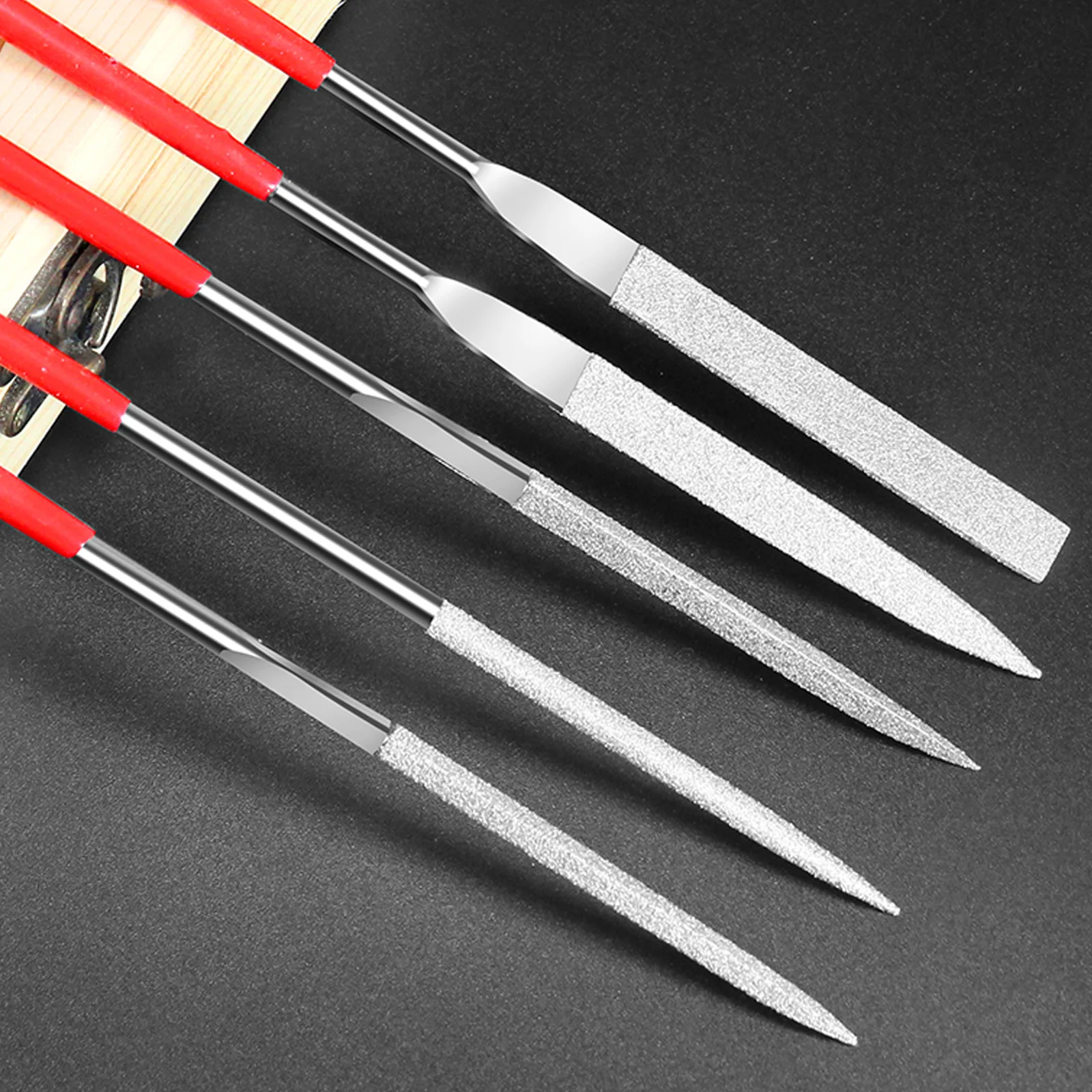 5 in1 Car Terminal Cleaning Kit Removes Diamond Mini Needle File Set IY Wood Rasp File Needle Jewelry Polishing Carving Diamond