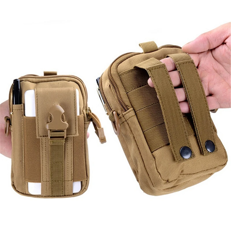 Men Tactical Molle Pouch Belt Waist Pack Bag Small Pocket Military Running Travel Camping Bags Soft Back