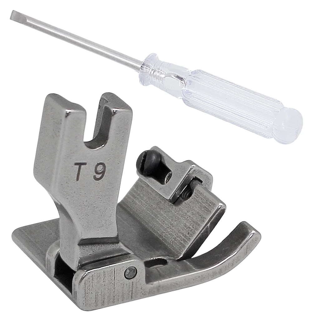 ドライバー付きの調節可能なローリングエッジガイド,多機能ミシンアクセサリー,折りたたみ式,工業用ミシン用,t9