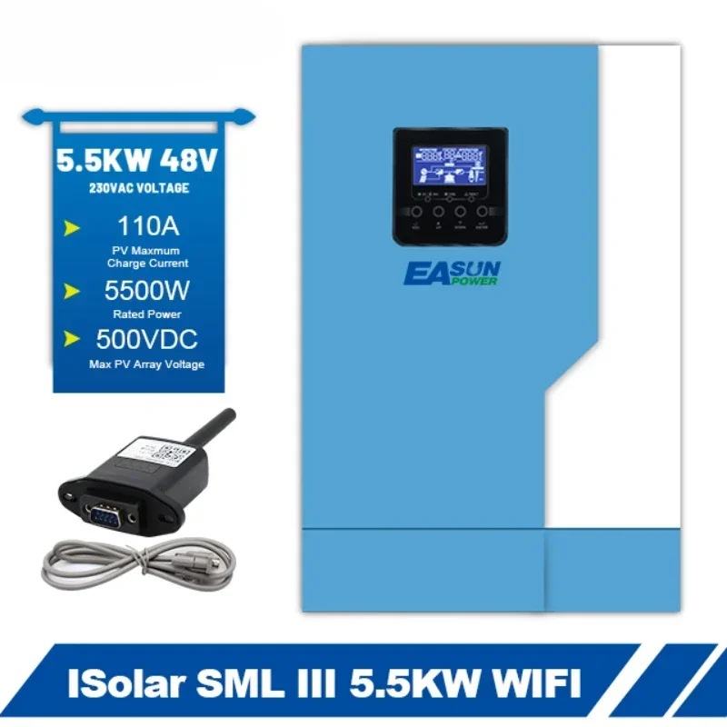 YYHC110A MPPT 500Vdc High PV Input 6000W Off Grid Energy Home System 24V 48V 3.5KW 5.5KW Solar Inverter With WiFI