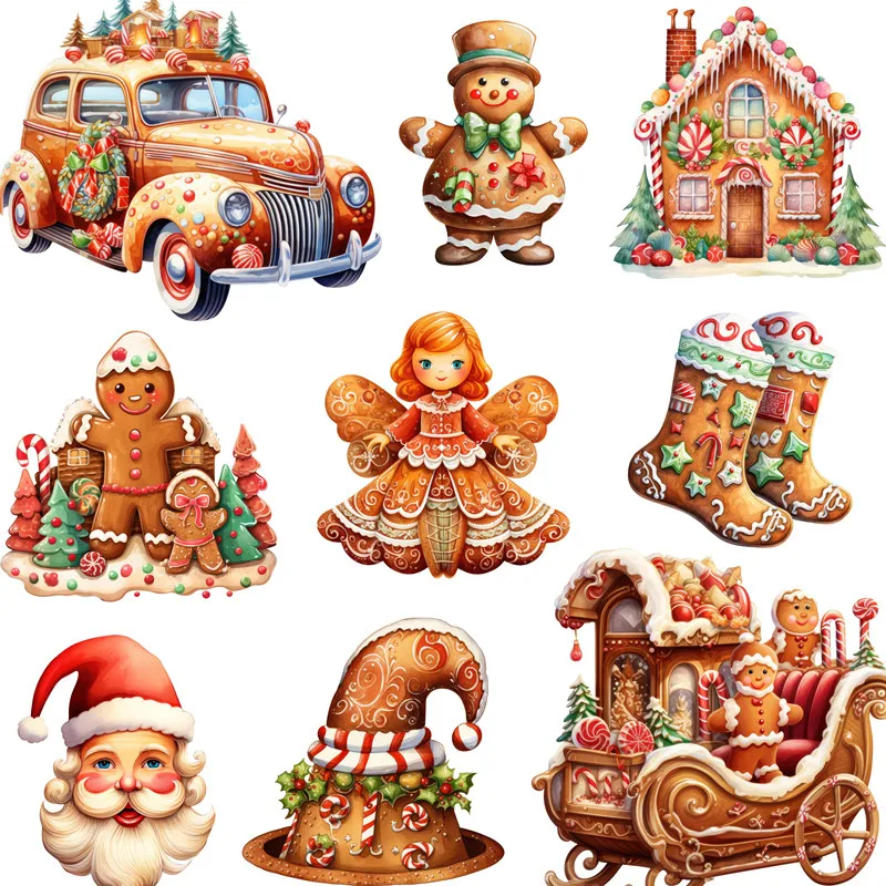 Christmas gingerbread Stickers Crafts And Scrapbooking stickers kids toys book Decorative sticker DIY Stationery