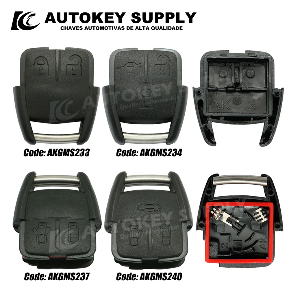 

For Chevrolet 2 Button Remote Controle With Battery Holder Autokeysupply AKGMS233