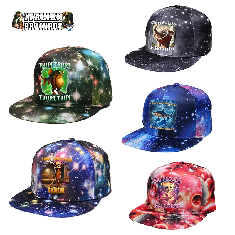 

New Tung Tung Tung Sahur Baseball Hats Telala Shark Crocodile Bomber Sun Hat Fun Anime Figures Peaked Caps Outdoor Cap Casquette