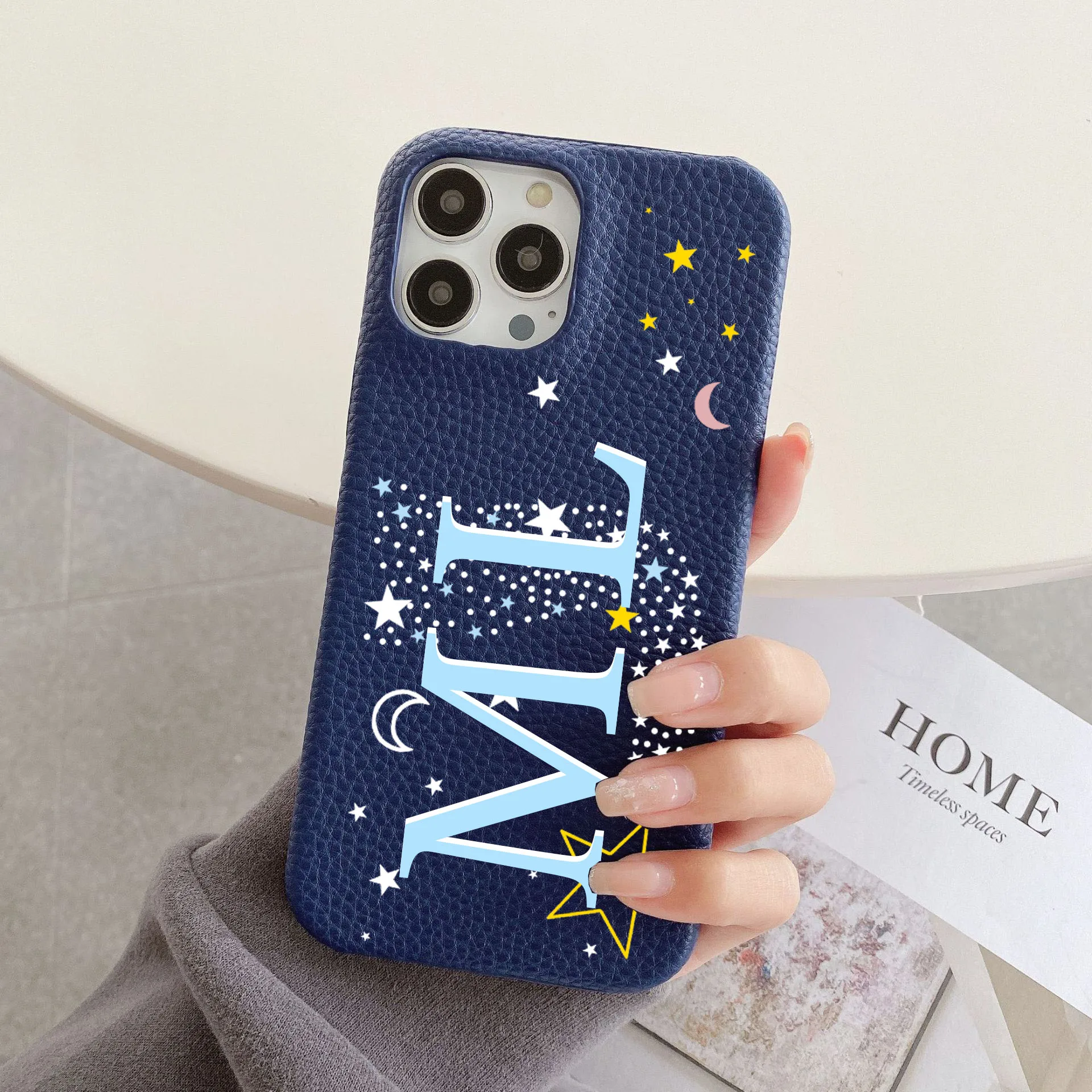 Personalized Customized Name Letter Leather Case For Iphone 15 16 pro max 14 13 Pro Max 12 Mini 11 kafr letters Luxury Covers