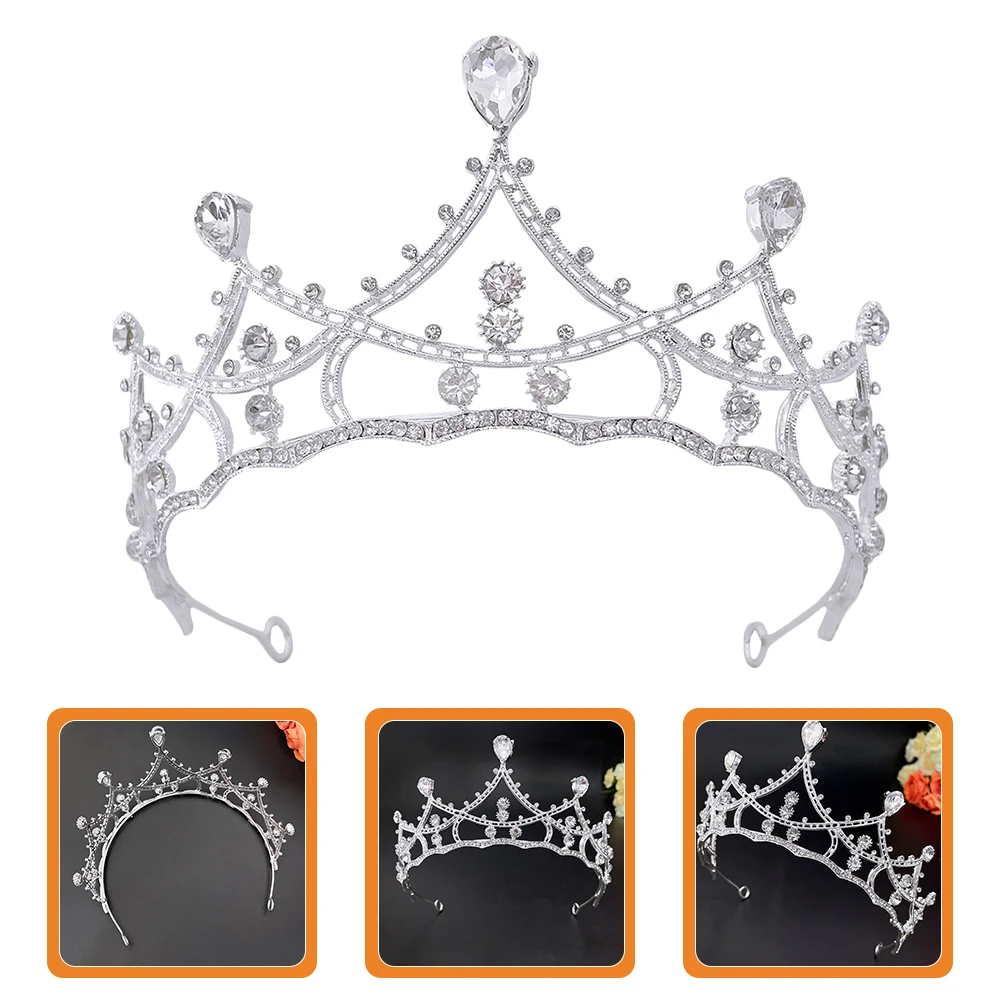 

Chic Rhinestone Tiara Crown Bridal Wedding Crown For Women Girls Sparkling Elegant Headpiece Flexible Durable All Sizes Gift