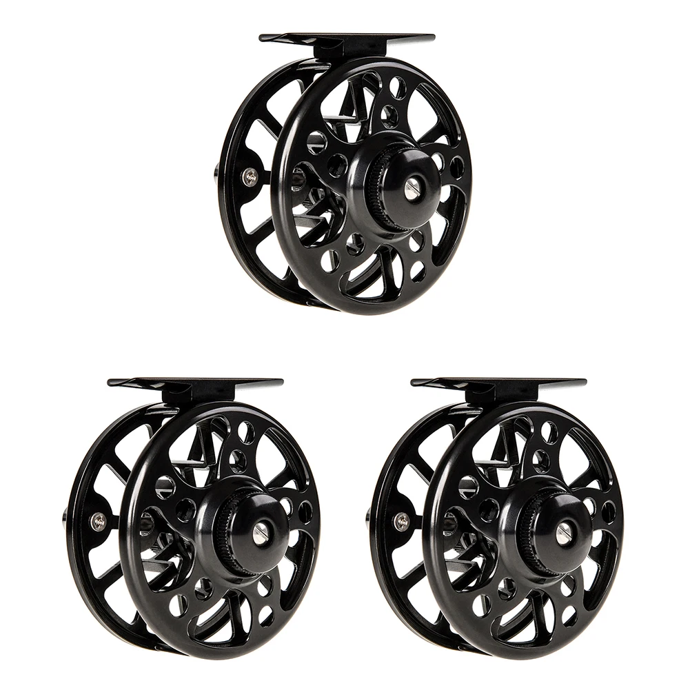 Fishing Reel, Fly Fishing Reel 2 + 1 Ball Bearing Fly Reel Portable CNC Machined Aluminium Alloy Fishing Reel AP75(3/4)