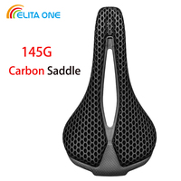 ELITAONE 3D Printed Bicycle Saddle Ultralight 145g Carbon Bike Seat Hollow Breathable for MTB Gravel Road Bike Seat Cycling Part