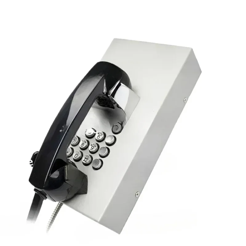 

Rugged Stainless Steel Corded Handset PSTN Prisoner, Vandal Resistant Analogue Jail Telephone KNZD-05