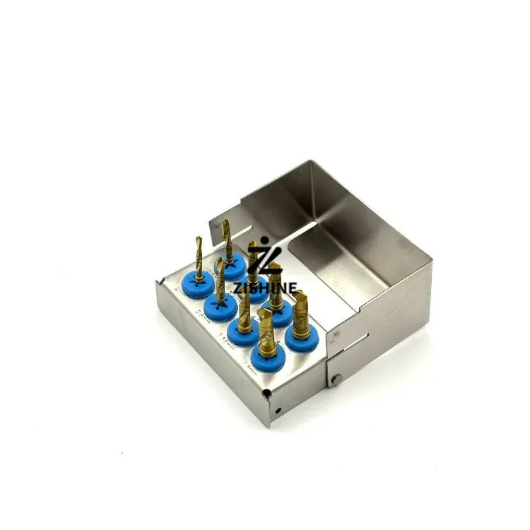 Dental Implant Pilot Drill Set (8 Pieces with Case) – Tungsten Steel Oral Implant Tools
