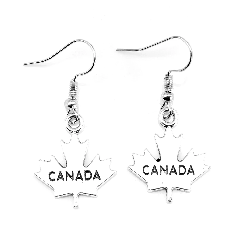 1 Pair 20x23mm Maple Leaves Earrings Man Gift Items