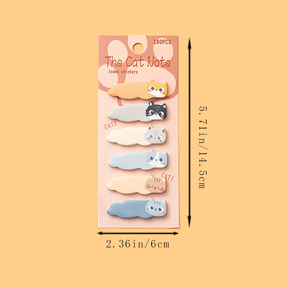 1 Set/180pcs Stationery DIY Leisure Cat Series Cute Paper Memo Pad Sticker Post Sticky Notes Notepad School Office Supplies