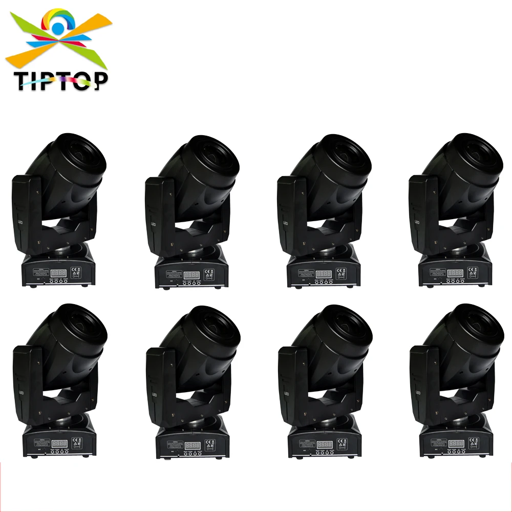 

Freeshipping 8 Unit Professionals DJ Equipment 60W Led Mini Moving Head Spot Light 3 Facet Prism LCD Display Auto Switch Off