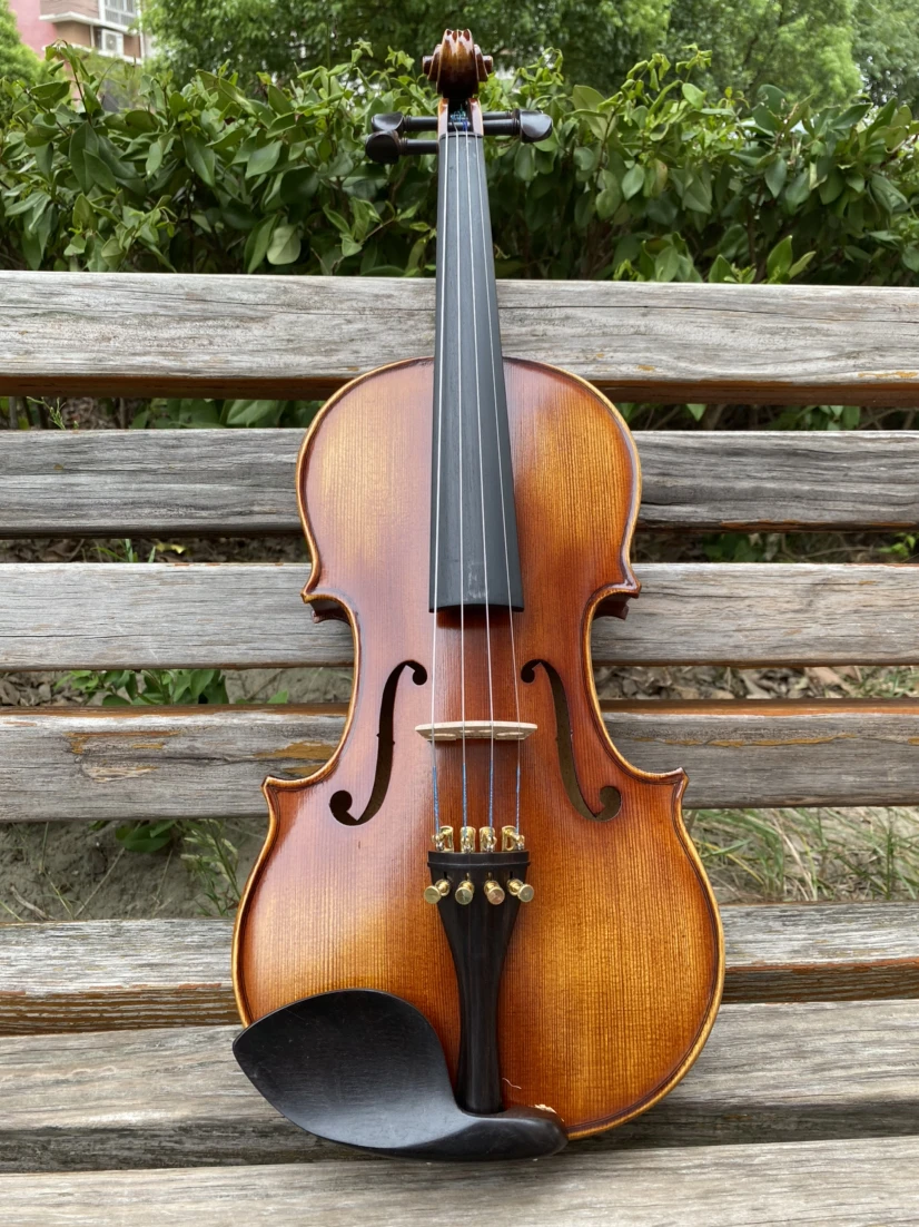 Italian Vintage Oil-Based Varnish brown handmade violin 4/4 Spruce Maple Back violin Beginners Professional musical instrument