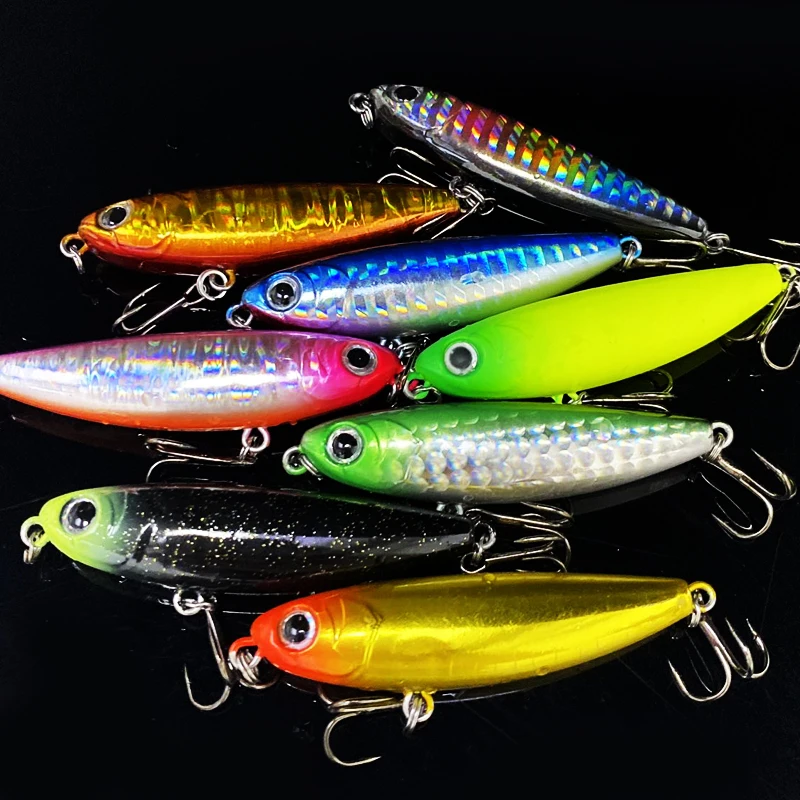 Top Water Pencil Fishing Lure 60mm 6g Artificial Bait for Sea Bass Stickbait Trout Pike Pesca Dog Walking Wobbler Fishing Tackle