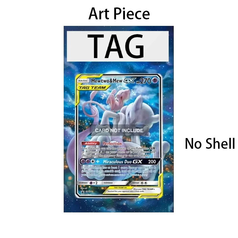 Art Display for Pokemon TCG Mewtwo & Mew GX Anime Expand Art Fans Gift Recyclable Acrylic Protective Case Keychain view 6