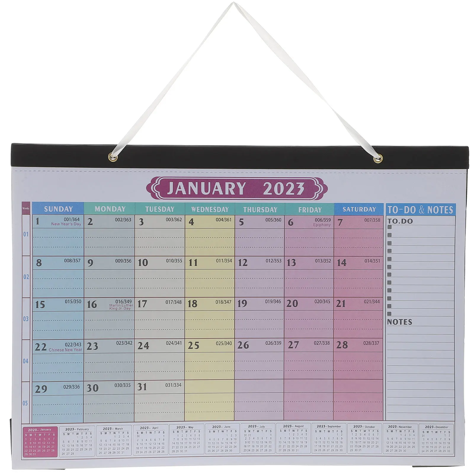 

2023 Wall Calendar Monthly Paper Hanging Office Home Practical Large Space Memo Lightweight Easy Suspension Dormitory