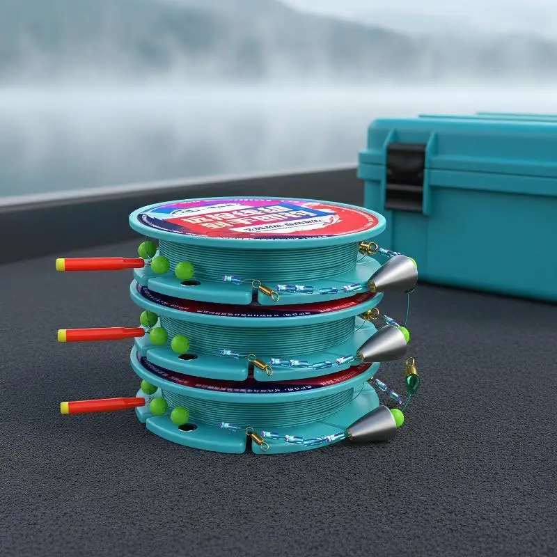 Automatisches Bobber-Angelset, gebrauchsfertig, kein Verheddern, einfaches Auswerfen für Kajakangeln und Offshore-Angelausflüge. – Detail 5