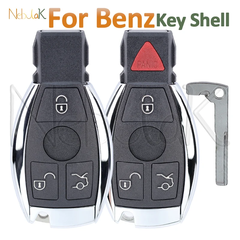 Smart Key Shell Behuizing voor Mercedes Benz W203 W204 W205 W211 W212 W221 EEN B C E G W S Klasse Vervanging Auto Fob Case Cover