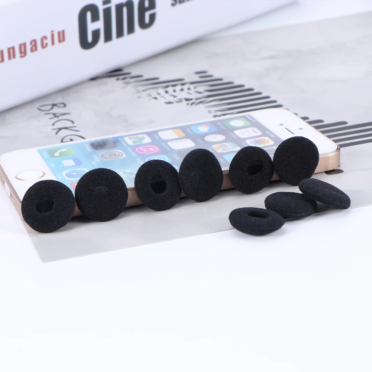 

15 Pairs 18x7x2 5mm Black Compatible A8 Headset Covers Ear Pads Earphone Pads Headphones Foam Cushions