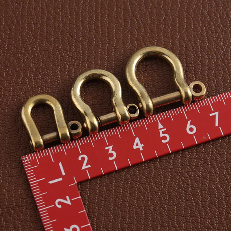 1pcs Brass Detachable Removable Open Screw D Ring Buckle Shackle Clasp Leather Craft Bag Strap Belt Handle Shoulder Webbing