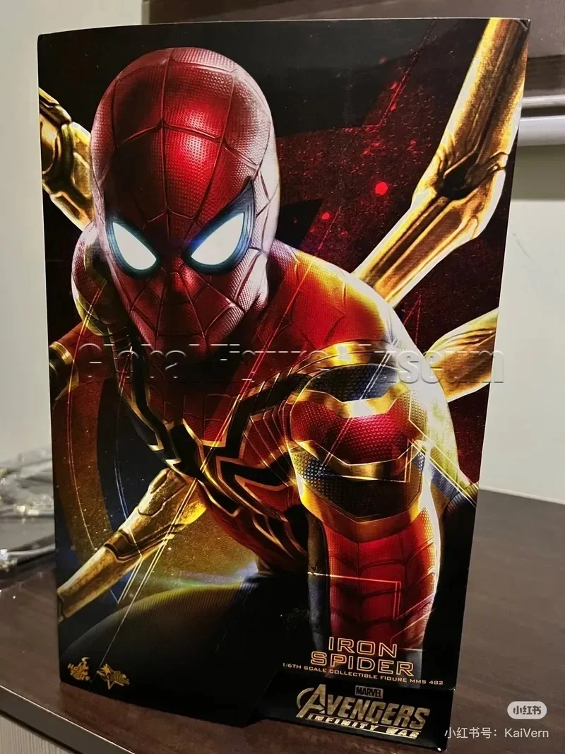In Stock Hot Toys Ht 1/6 Mms542 Mms482 Far From Home Red and Black Spider-Man Upgrade Set Avengers Infinity War Iron Spider-Man