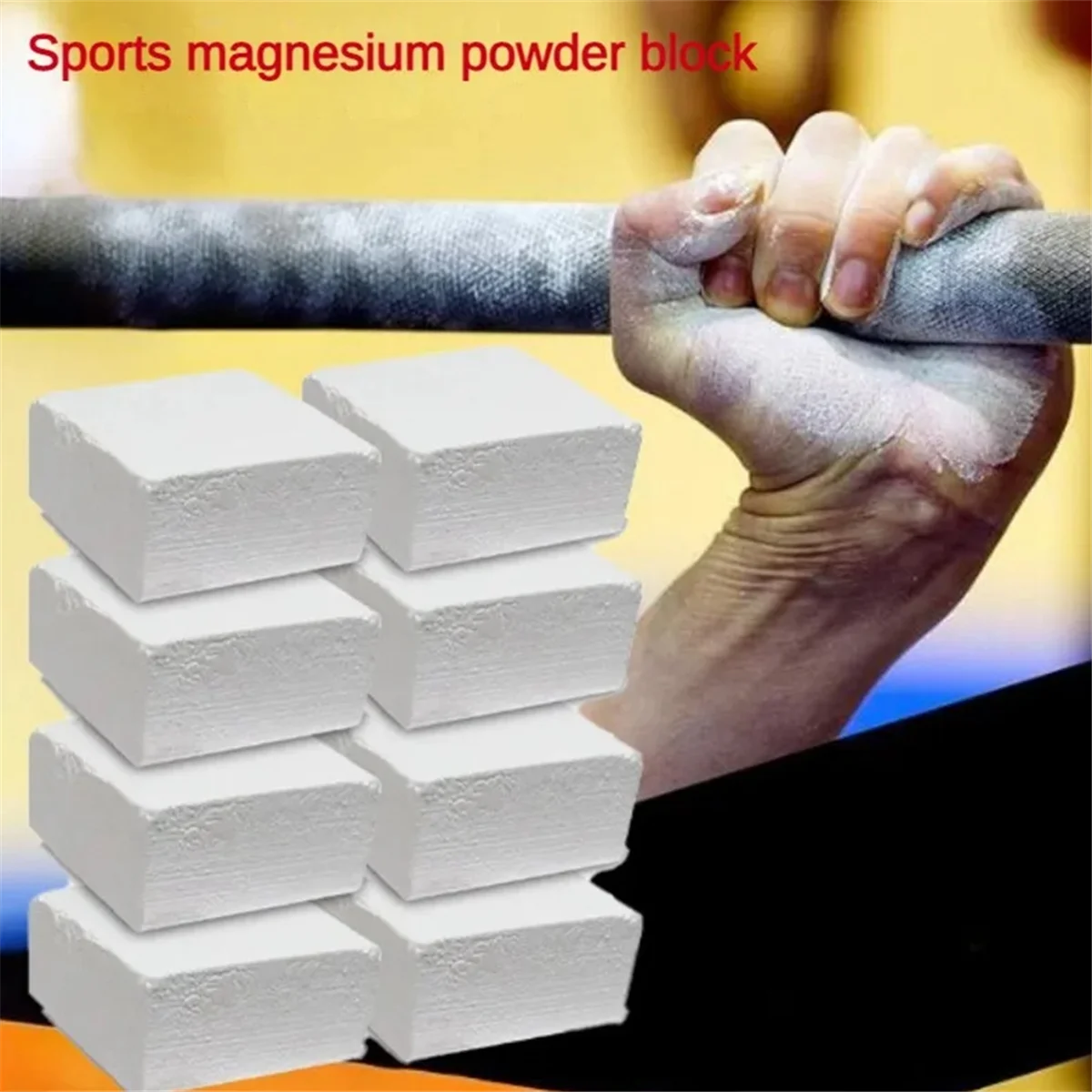 Sports Chalk Magnesium for Gymnastic Sport Weight Lifting Climbing Gym Magnesium Block Barbell Fitness Training 8PCS