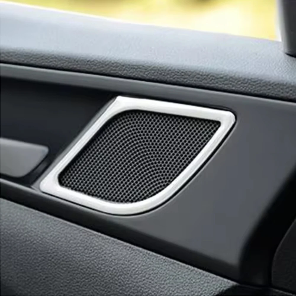 For Hyundai Tucson 2015-2018 Sticker Style Stainless Steel Inside Door Audio Speak Sound Ring Hood Part Accessories