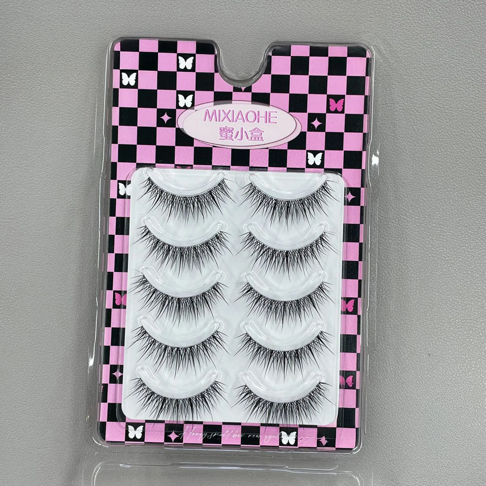 Tiras estilo mangá cílios postiços naturais encaracolados comprimento misto c onda tira completa cílios para olhos cruzados olhar maquiagem diária