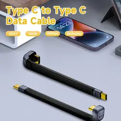 New 8K 60HZ 40Gbps USB4.0 Cable Fast Charging E-Marker Chip USB-C To Type-C Cord Flexible Mobile Phone PD 240W Data Cable
