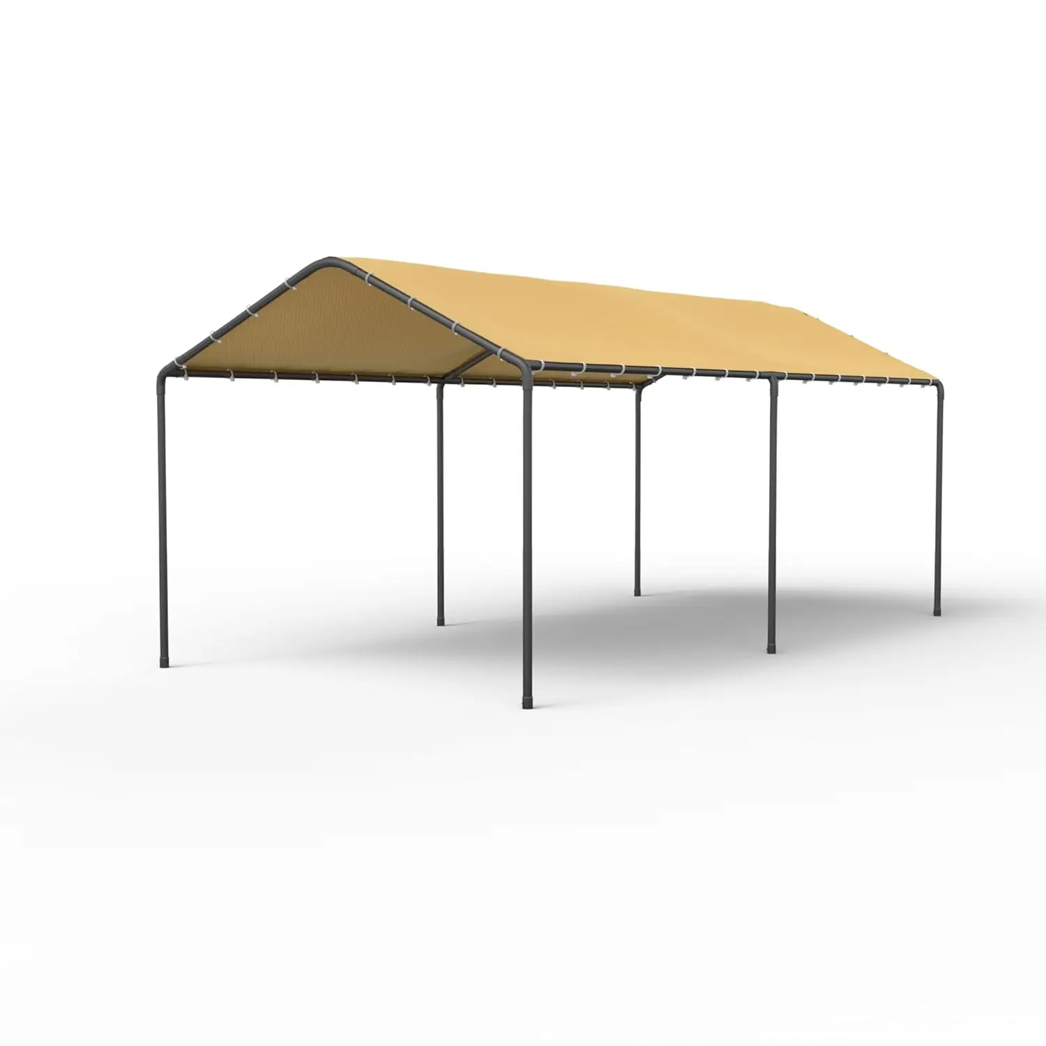new 10x20 Heavy Duty Carport Portable Garage Shelter Metal Canopy UV-Resistant Weatherproof for RV Vehicles, Customized
