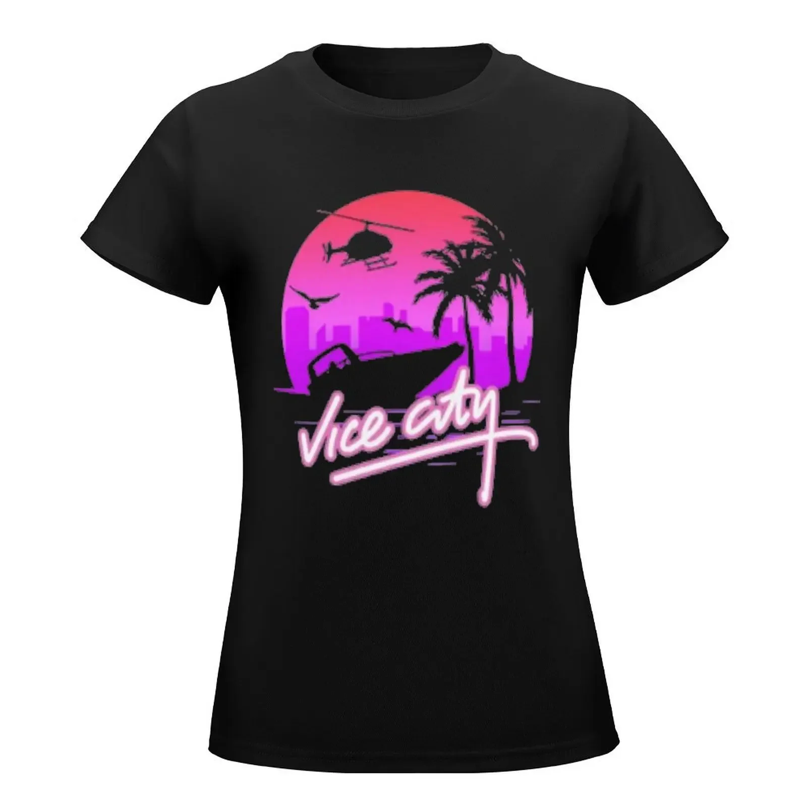 Vice City Retro Classic T-Shirt summer clothes anime clothes Aesthetic clothing t-shirt dress for Women sexy