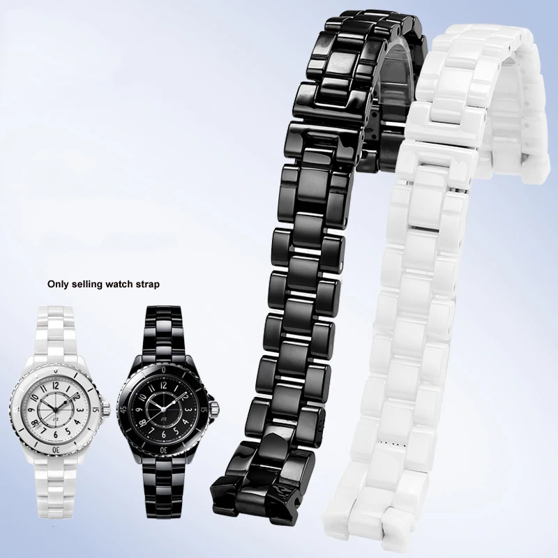 

Для J12 керамический браслет высокого качества женский и мужской ремешок для часов модный браслет черный белый 16 мм 19 мм