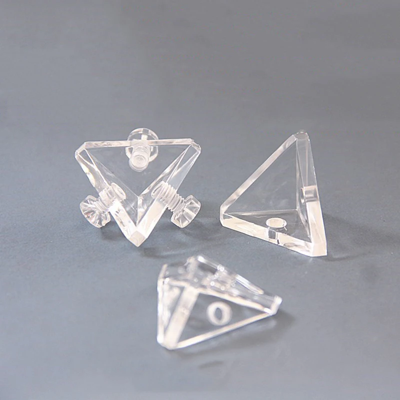 200 قطعة الأقواس الزاوية الشفافة الاكريليك الزاوية اليمنى المشتركة بين قوسين رموز الزاوية مقاطع بلاستيكية 3-الوجهين الموضوع ربط بين قوسين #3