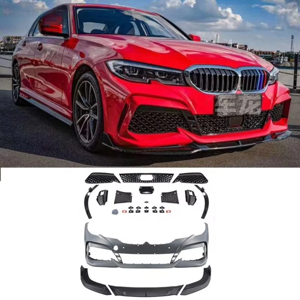 Injection Pp Material GS380 Style Front Bumper Rear Lip Side Skirts Spoiler Body Kits for 3 Series G20 G28