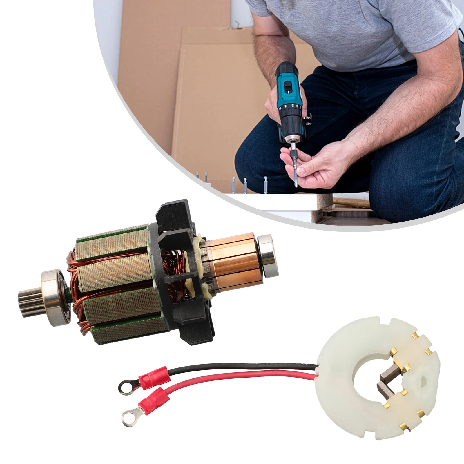 

Carbon Brush Holder and Carbon Brush Replacement Kit for Use with For DHP456 BHP456 BDF DDF456 Power Tools Part Number 6192633