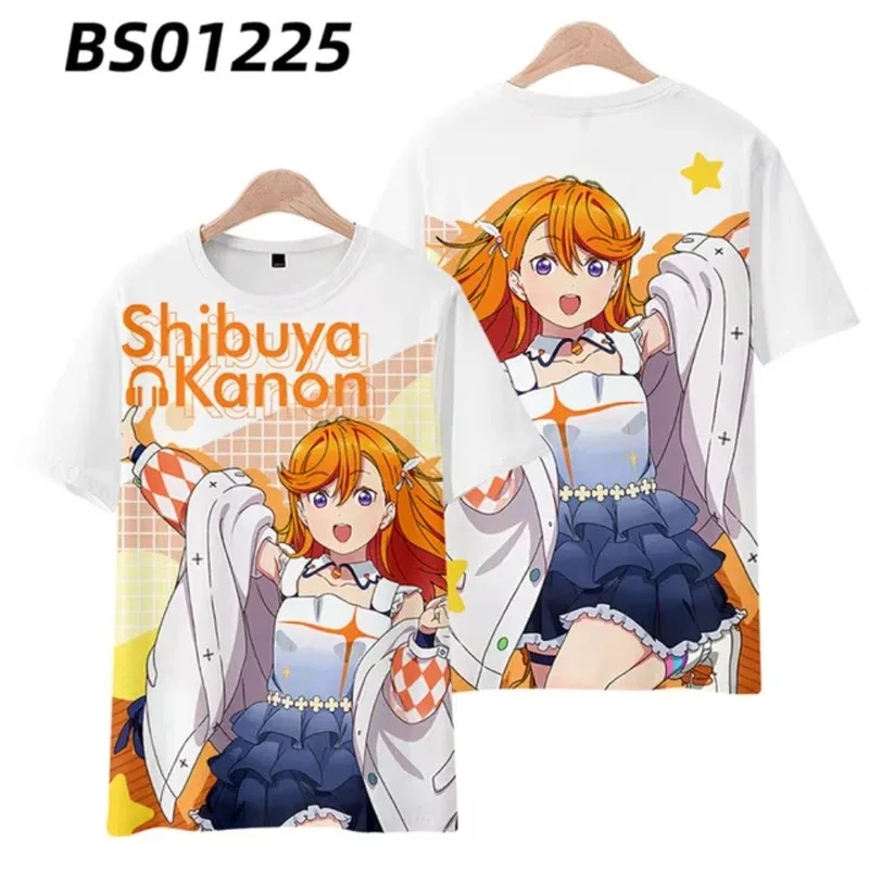 

Trendy Anime Love Live! 3D printed men's T-shirts fashion casual Harajuku short sleeve oversized o-neck tee tops unisex clothing