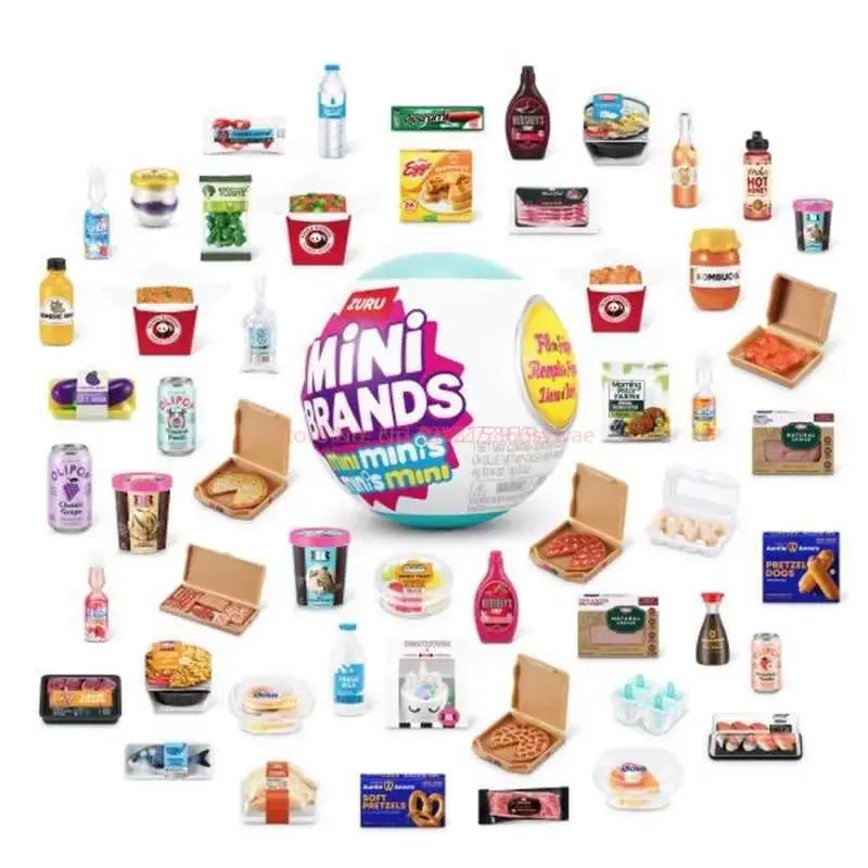 Zestaw Miniaturowych Zabawek Zuru Mini Brands: Niespodzianka z Lalką, Mini Lodówka, Miniaturki Gourmet, Miniaturowa Scena z Jedzeniem, Zestaw Zabawek Imitujących Realizm, Prezent