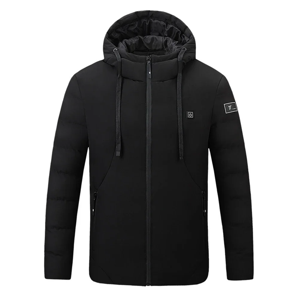 جديد الرجال في الهواء الطلق 4 مناطق ساخنة السترات الرياضية الذكية USB شحن التدفئة ملابس خارجية الشتاء الكهربائية الحرارية الدافئة سترة قطن