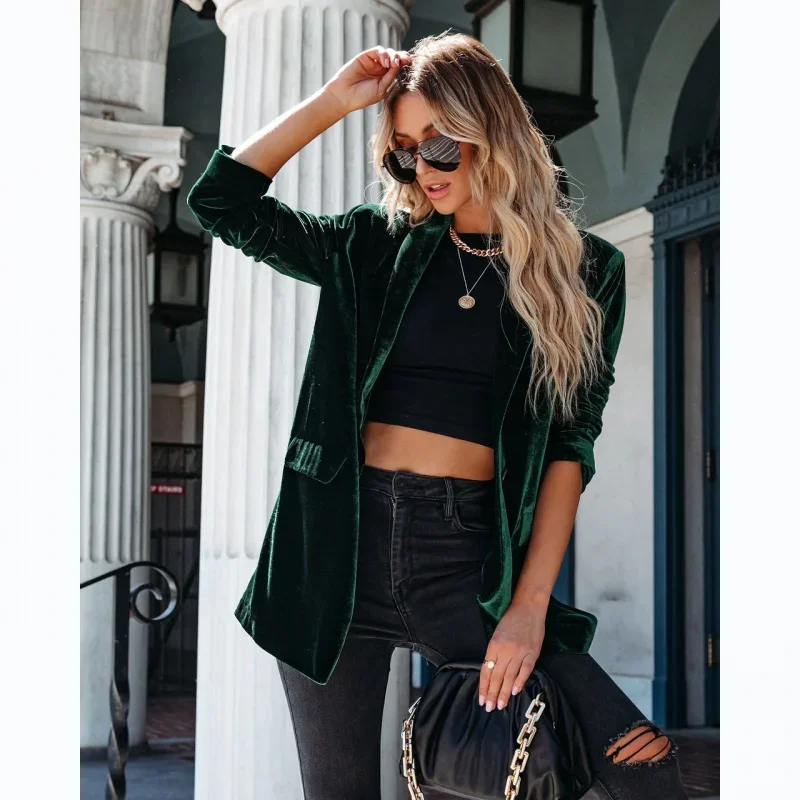 

Street Trend Ins Style European American Autumn and Winter Long Sleeve Coat