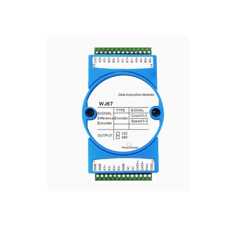 4-channel differential coding pulse 8DI high-speed 5V differential to 232Modbus RTU