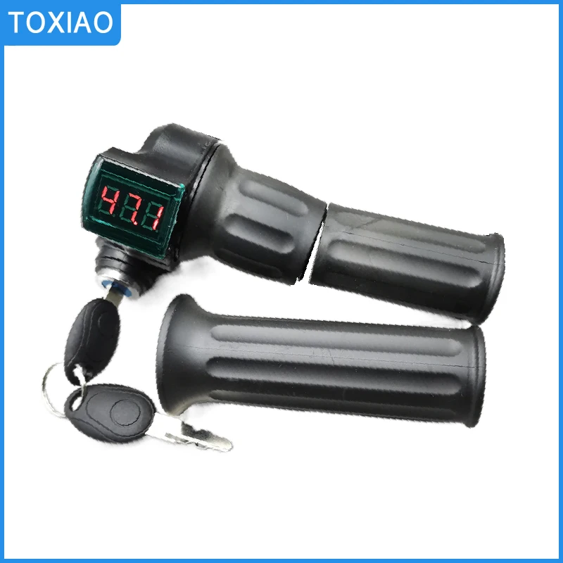 12V-84V split half throttle Electric bicycle throttle valve Electric bicycle scooter voltage display throttle