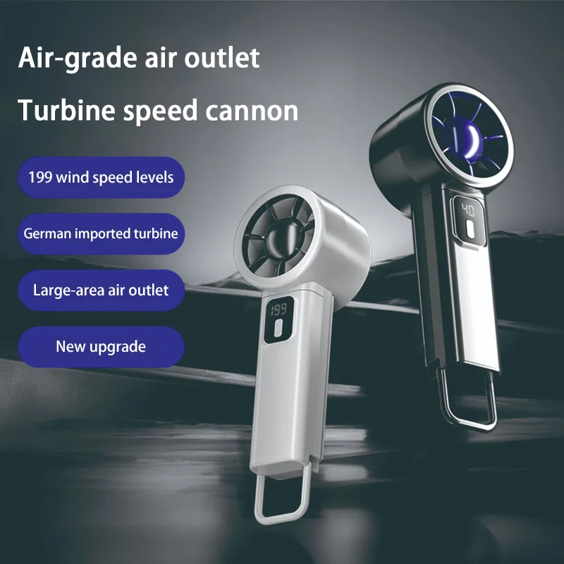 جديد 199 مستوى مروحة الرياح الرقمية Usb مروحة صغيرة أنيقة المحمولة طوي سطح المكتب مروحة تربو مع طاقة الرياح الكبيرة لصيف 2025