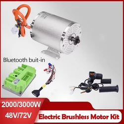 48V 72V 3000W 2000W Electric Brushless Motor High Speed Motor for Ebike Motor Kit Electric Motorcycle ATV