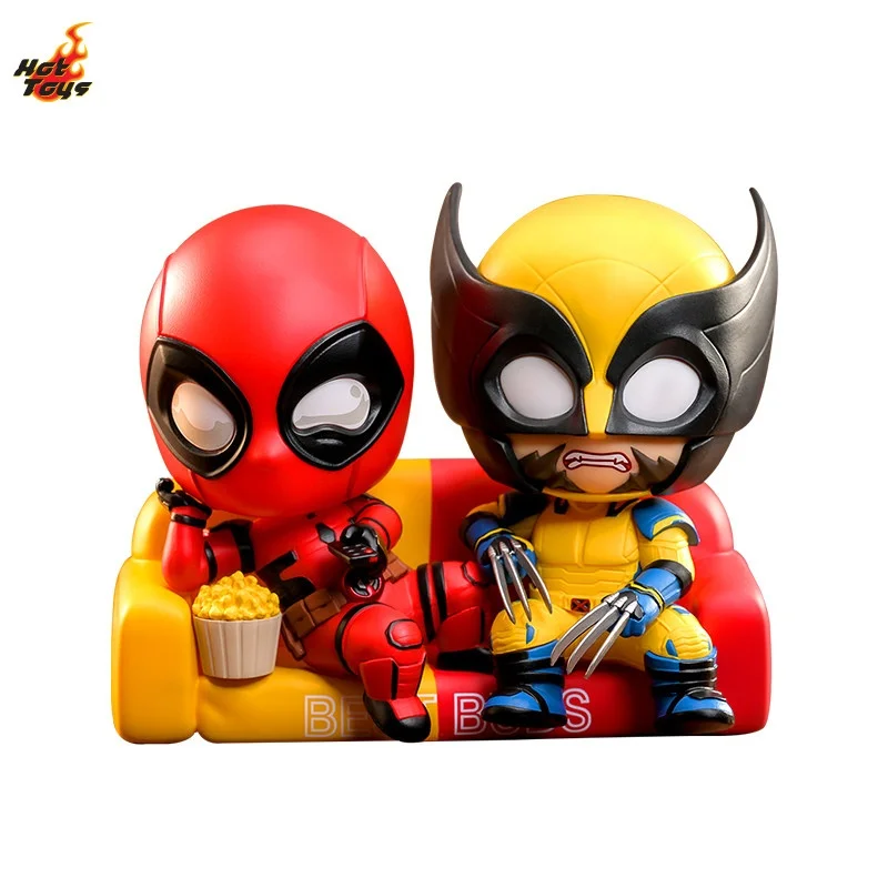 

Hot Toys Deadpool And Wolverine Masked Version Cosbaby Mini Collectible Figures Desktop Decor For Marvel Movie Fans Collectors
