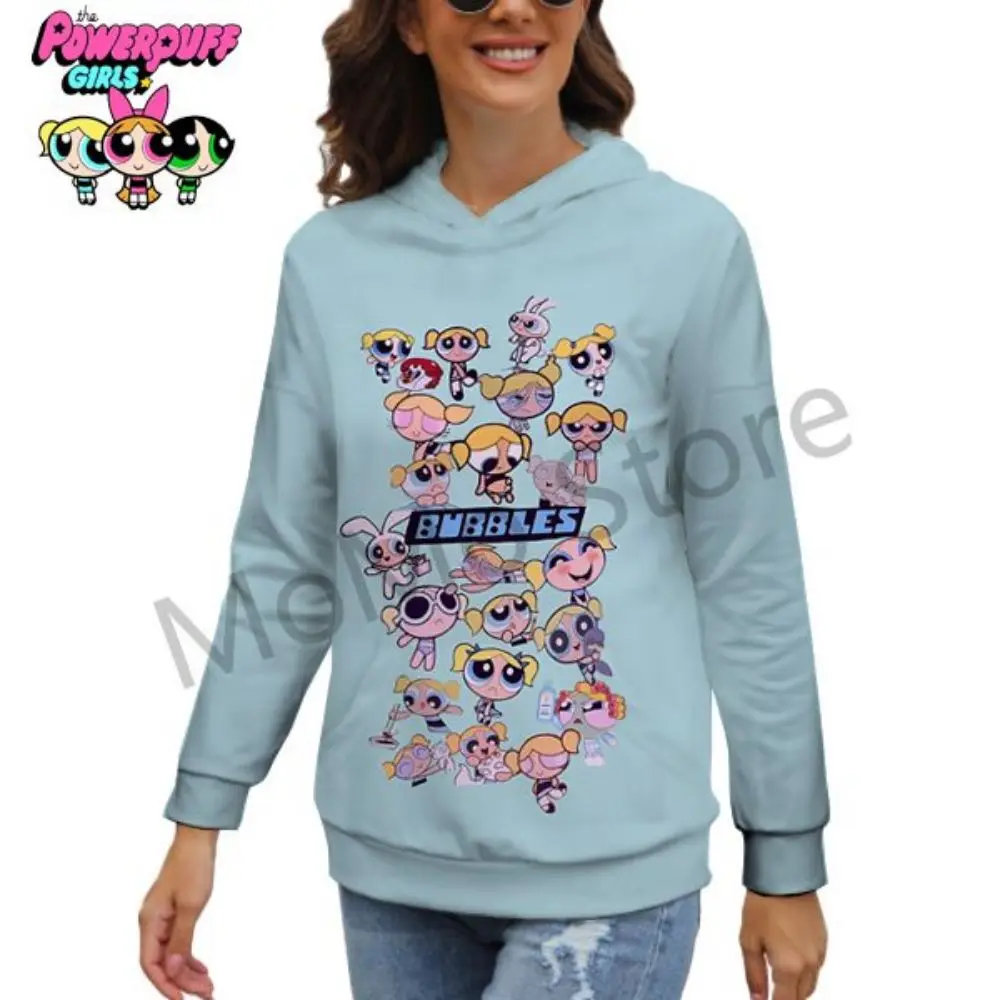 Women's Hoodies Men's The Powerpuff Girls Sweatshirts Kawaii High Quality 3D Print Ladies Fashion Y2k S-3XL Long Sleeve Lovely