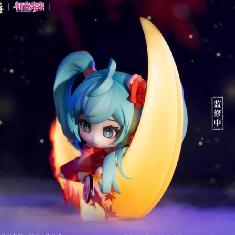 12cm Original Modle Qingcang Hatsune Miku Figure Vocaloid Moon West River Action Figurine Collection Model Toys Girl Heart Gifts