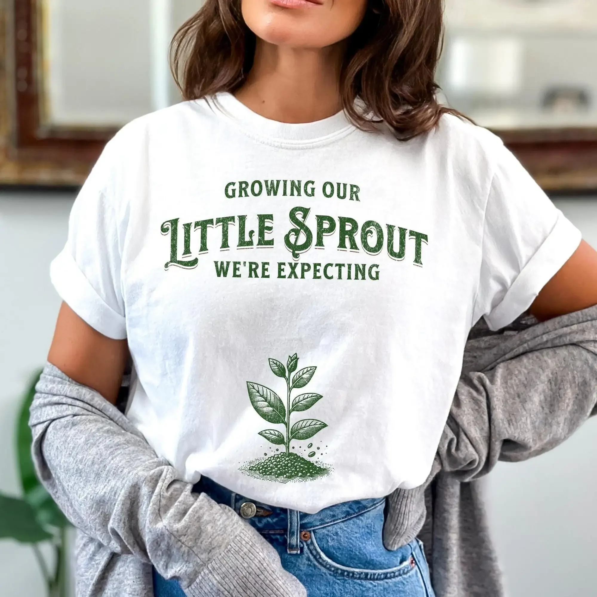 Pregnancy AnnouncemenT T Shirt For Plant Lovers Growing Our Little Seed We re Expecting SweaT Gardeners Maternity Baby Reveal