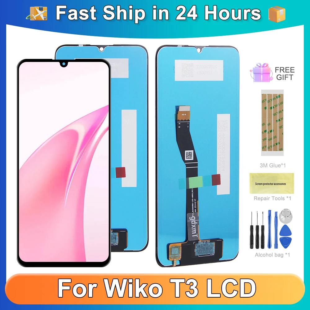 

Для Wiko T3 для Wiko t3 W-V770 6,6 ''LCD дисплей кодирующий преобразователь сенсорного экрана в сборе Замена