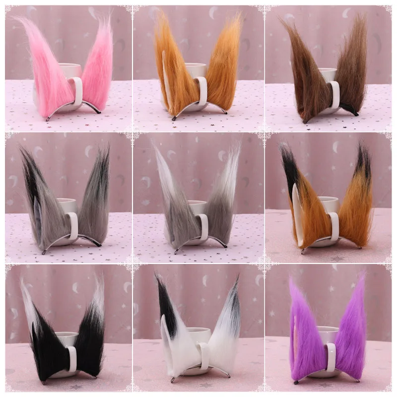 Kawaii Fox Ear fascia Anime Fox Ears Hairpin accessori Cosplay JK Girl Halloween Party Cosplay puntelli Headwear Hair Hoop